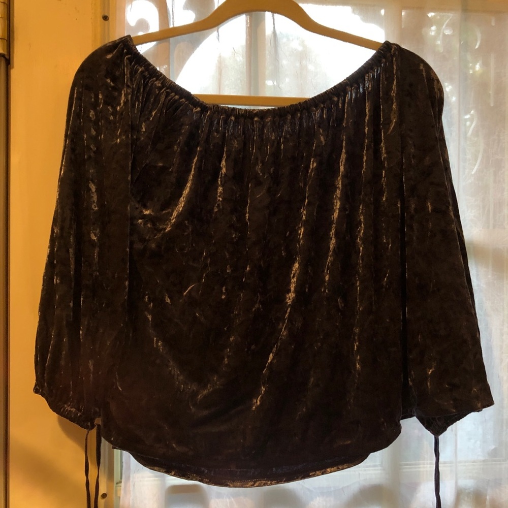 Velvet off the shoulder